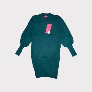 Betsey Johnson Green Ribbed Dress